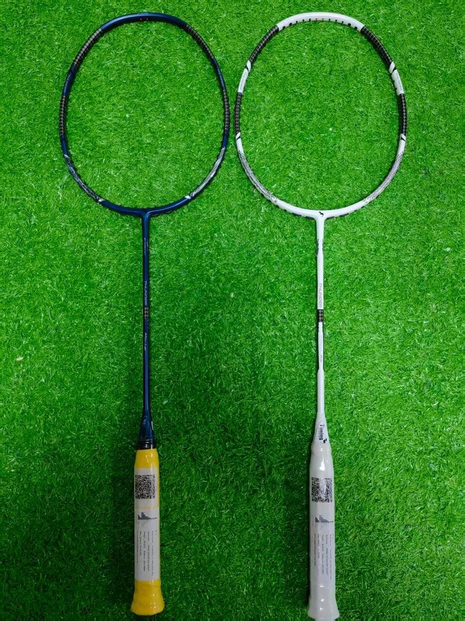 Hong Kong Timing JF17 Thunder badminton racket with gut and grip 30lbs Hong Kong Timing JF17 Thunder badminton racket with gut and grip 30lbs